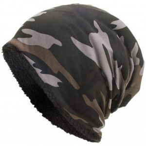 Berets Unisex Knit Baggy Beanie Beret Skull Caps Hat Winter Warm Oversized Ski Cap Hat - Black - CH18M5W0QM0 $17.12