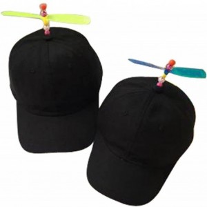 Baseball Caps Adult And Child Both Size Funny Baseball Style Multicolor Optional Propeller Hat - Black - CF186S4ZSQD $24.72