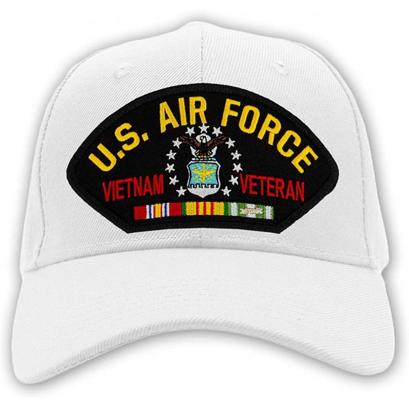 Baseball Caps US Air Force Vietnam Veteran Hat/Ballcap Adjustable-Back One Size Fits Most - White - C818H3U5S86 $19.52