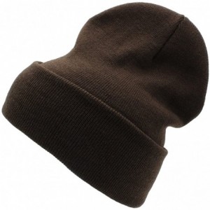 Skullies & Beanies Warm Winter Hat Knit Beanie Skull Cap Cuff Beanie Hat Winter Hats for Men (Brown) - CB12OBXB4J7 $8.75