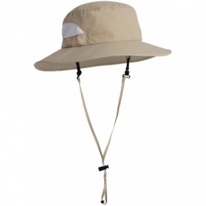 Bucket Hats Adult Unisex Playa Wide Brim Bucket Sun Hats - UPF 50+ Sun Protection - Tan - CS11ZUGPCYZ $40.76