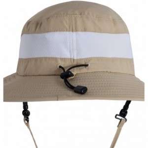 Bucket Hats Adult Unisex Playa Wide Brim Bucket Sun Hats - UPF 50+ Sun Protection - Tan - CS11ZUGPCYZ $22.23