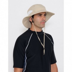 Bucket Hats Adult Unisex Playa Wide Brim Bucket Sun Hats - UPF 50+ Sun Protection - Tan - CS11ZUGPCYZ $22.23