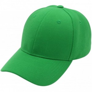 Baseball Caps Baseball Cap Men Women - Classic Adjustable Plain Hat - Kelly Green - C817YIXD6MN $18.10