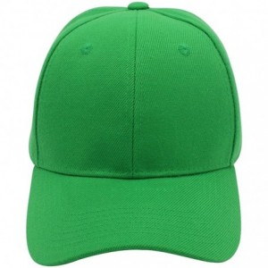 Baseball Caps Baseball Cap Men Women - Classic Adjustable Plain Hat - Kelly Green - C817YIXD6MN $8.68