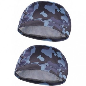 Skullies & Beanies Helmet Liner Skull Cap Sweat Wicking Running Beanie Men & Women Multifunctional Headwear Hard Hat - Blue C...