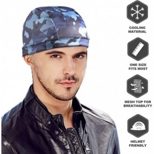 Skullies & Beanies Helmet Liner Skull Cap Sweat Wicking Running Beanie Men & Women Multifunctional Headwear Hard Hat - Blue C...