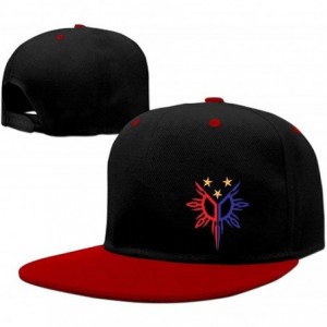 Baseball Caps Tribal Philippines Filipino Sun and Stars Flag 1 Adult Hip Hop Hat Contrast Color Snapback Hats for Men - Red -...