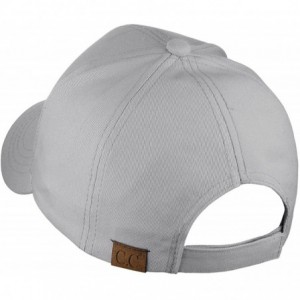 Baseball Caps Women's Embroidered Quote Adjustable Cotton Baseball Cap- Happy Camper- Gray - CV180OOWSUR $15.54