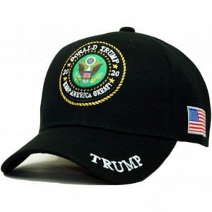 Baseball Caps Trump 2020 Keep America Great Embroidery Campaign Hat USA Baseball Cap - Usa Emblem- Black - C918W6MM7X3 $25.52
