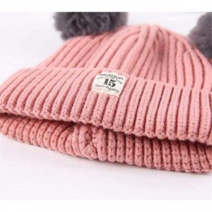 Skullies & Beanies Pom Pom Beanies Crochet Toddler Infants - Pink - CO192C694AE $7.96