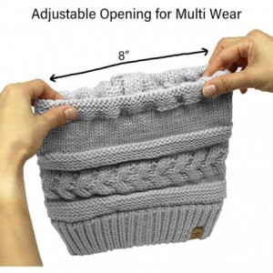 Skullies & Beanies Adjustable Ponytail Beanie - Grey - CO18ZWNC3AG $13.86