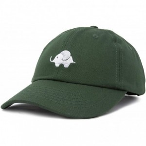 Baseball Caps Cute Elephant Hat Cotton Baseball Cap - Dark Green - CX18LI36UM0 $9.08