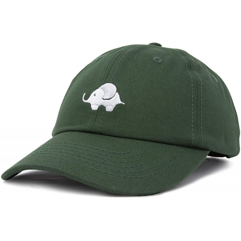 Baseball Caps Cute Elephant Hat Cotton Baseball Cap - Dark Green - CX18LI36UM0 $9.08