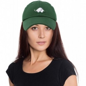 Baseball Caps Cute Elephant Hat Cotton Baseball Cap - Dark Green - CX18LI36UM0 $9.08