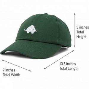 Baseball Caps Cute Elephant Hat Cotton Baseball Cap - Dark Green - CX18LI36UM0 $9.08