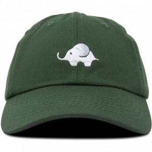 Baseball Caps Cute Elephant Hat Cotton Baseball Cap - Dark Green - CX18LI36UM0 $9.08