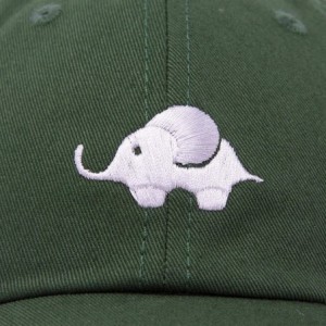 Baseball Caps Cute Elephant Hat Cotton Baseball Cap - Dark Green - CX18LI36UM0 $9.08