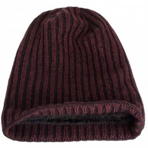 Skullies & Beanies Women's Solid Color Wool Knit Hats Earmuffs Parent-Child Caps - Wine6 - C818I6UCXW7 $8.81