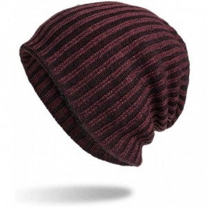 Skullies & Beanies Women's Solid Color Wool Knit Hats Earmuffs Parent-Child Caps - Wine6 - C818I6UCXW7 $8.81