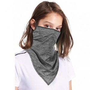 Balaclavas Ice Silk Bandana UV Protection Neck Gaiter Triangle Ear Loops Headscarf Motorcycle Balaclava for Wind Dust - Grey ...