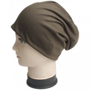 Skullies & Beanies Unisex Oversized Ski Slouch Hat Baggy Slouchy Stretch Beanies Skull Cap - Dark Brown - CE1840M9399 $7.32