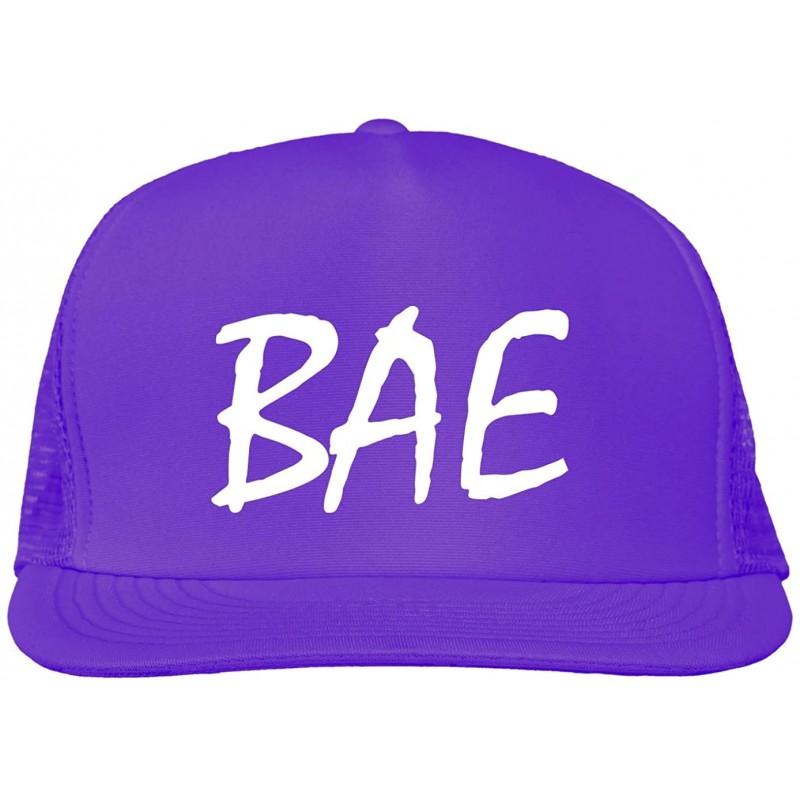 Baseball Caps BAE Bright neon Truckers mesh snap Back hat - Neon Purple - C811XGELZEJ $14.87