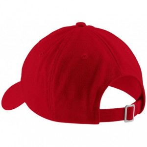 Baseball Caps Social Anxiety Embroidered Cap Premium Cotton Dad Hat - Red - C51822DYZ36 $17.66