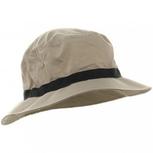 Sun Hats Oversized Water Repellent Brushed Golf Hat - Khaki Navy - CX18G4GXW0C $23.72