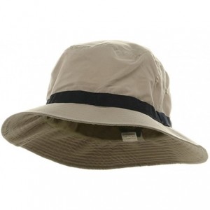 Sun Hats Oversized Water Repellent Brushed Golf Hat - Khaki Navy - CX18G4GXW0C $23.72