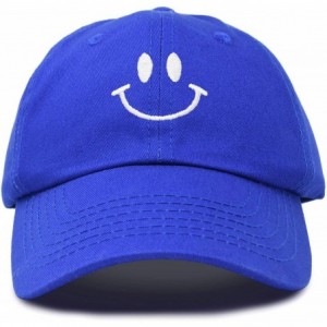 Baseball Caps Smile Baseball Cap Smiling Face Happy Dad Hat Men Women Teens - Royal Blue - CC18SMQQ6ZX $27.39