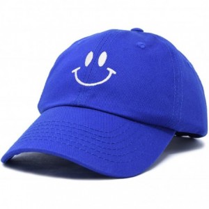 Baseball Caps Smile Baseball Cap Smiling Face Happy Dad Hat Men Women Teens - Royal Blue - CC18SMQQ6ZX $23.04