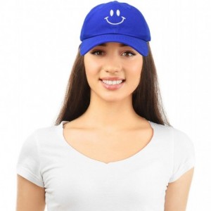 Baseball Caps Smile Baseball Cap Smiling Face Happy Dad Hat Men Women Teens - Royal Blue - CC18SMQQ6ZX $13.39