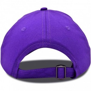 Baseball Caps Alien Head Baseball Cap Mens and Womens Hat - Purple - CF18M66ILDQ $9.75