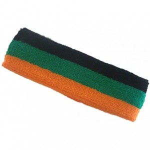 Headbands Striped Headband - Orange/Green/Black - CB11175D6MX $8.97