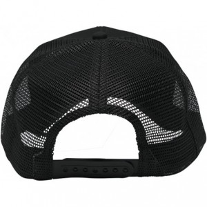 Baseball Caps NASA Worm Red Text Patched Mesh Baseball Cap - Black - CO12B0KOQDR $11.27