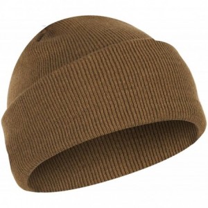 Skullies & Beanies Sports Visor Billed Knit Radar Cuff Beanie - Coyote Brown - CT1928E3OLU $10.48