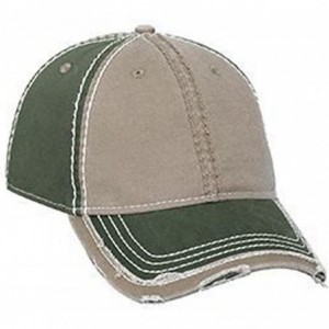 Visors Vintage Washed Cotton Twill Distressed Binding Trim Visor w/Heavy Stitching Low Profile Style - CL17YE0OLHK $9.09
