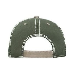 Visors Vintage Washed Cotton Twill Distressed Binding Trim Visor w/Heavy Stitching Low Profile Style - CL17YE0OLHK $9.09