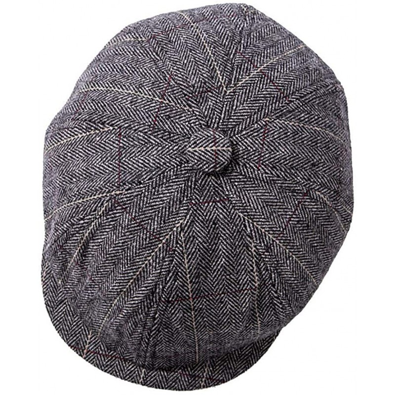 Newsboy Caps 1-2 Pack Newsboy Hats for Men Classic 8 Panel Wool Blend Applejack Gatsby Peaky Blinders Ivy Hat - Z-grey (a Hat...