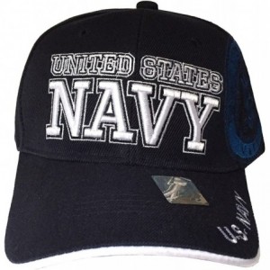 Baseball Caps United States Navy 3D Embroidered Adjustable Baseball Cap Hat - Navy - CR186N2NNUS $13.04