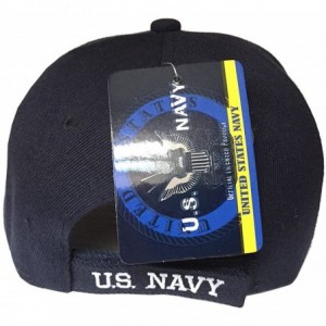 Baseball Caps United States Navy 3D Embroidered Adjustable Baseball Cap Hat - Navy - CR186N2NNUS $13.04