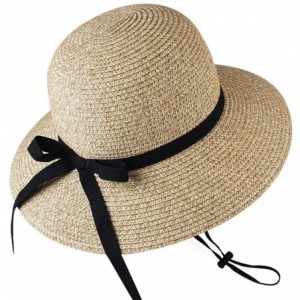 Sun Hats Sun Hats for Women Brim Straw Hat Beach Hat UPF UV Packable Cap for Travel - 03-mixed Beige New - CC193Y52RLA $16.08