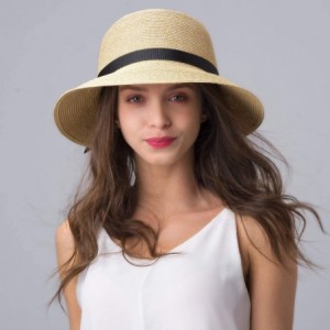 Sun Hats Sun Hats for Women Brim Straw Hat Beach Hat UPF UV Packable Cap for Travel - 03-mixed Beige New - CC193Y52RLA $16.08