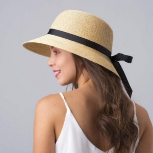 Sun Hats Sun Hats for Women Brim Straw Hat Beach Hat UPF UV Packable Cap for Travel - 03-mixed Beige New - CC193Y52RLA $16.08