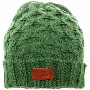 Skullies & Beanies Cable Knit Beanie Hat - Emerald - CR12IG3W73H $23.00