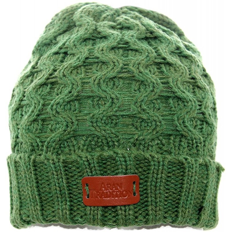 Skullies & Beanies Cable Knit Beanie Hat - Emerald - CR12IG3W73H $12.88