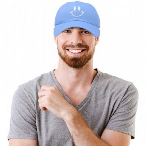 Baseball Caps Smile Baseball Cap Smiling Face Happy Dad Hat Men Women Teens - Light Blue - C918SENXUXY $9.72