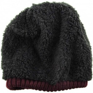 Skullies & Beanies Men Women Knit Winter Warmers Hat Daily Slouchy Hats Beanie Skull Cap - 3.02) Very Warm Burgundy - CC18GQX...
