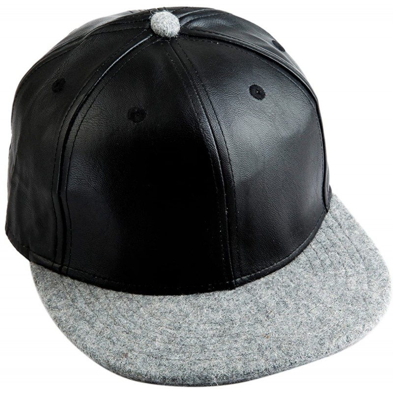 Baseball Caps Unisex Woolen Baseball Cap-Winter Wide Brim Warm Snapback Hat - 03-light Grey - CR12NYWWB4A $11.31